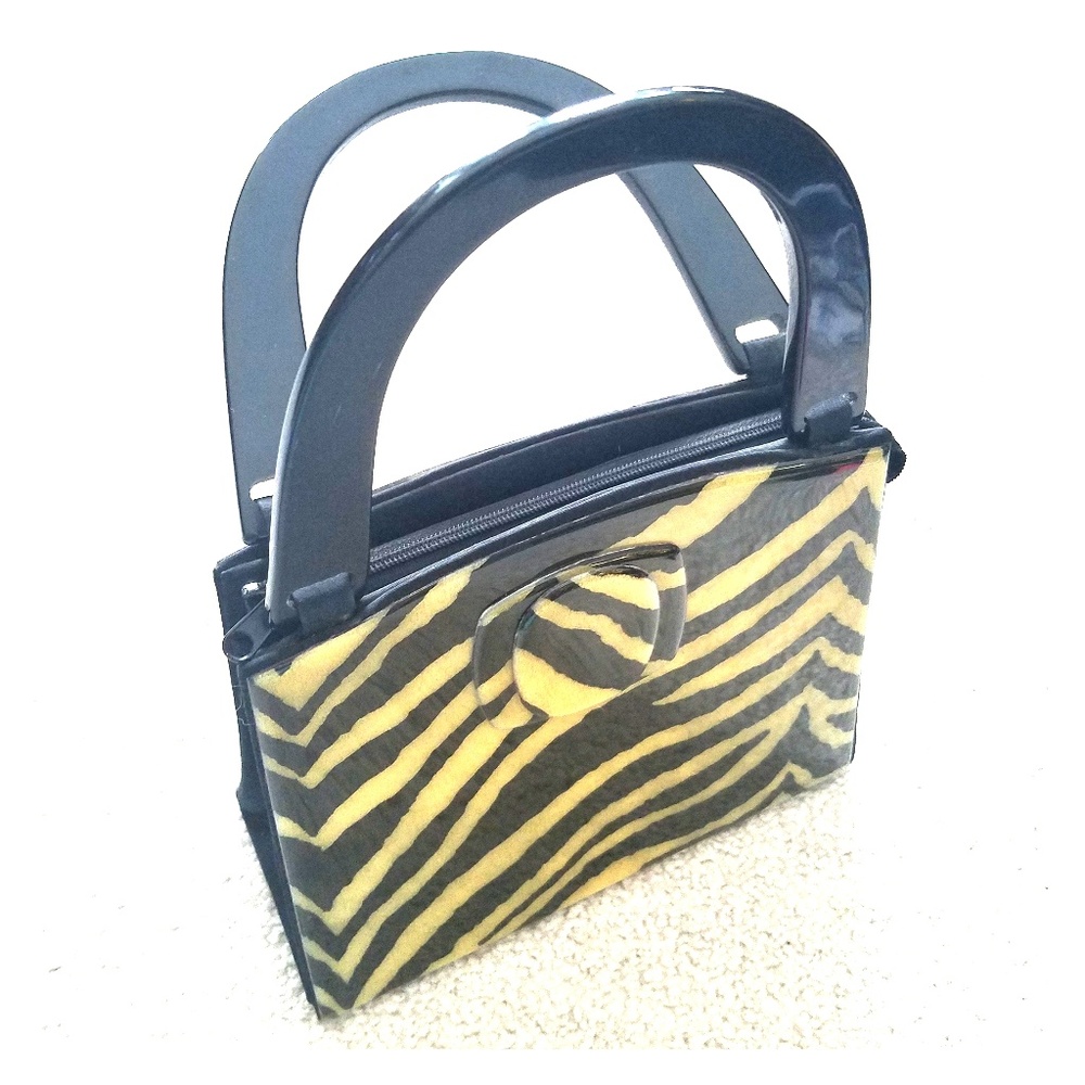 Angela Frascone zebra print purse
